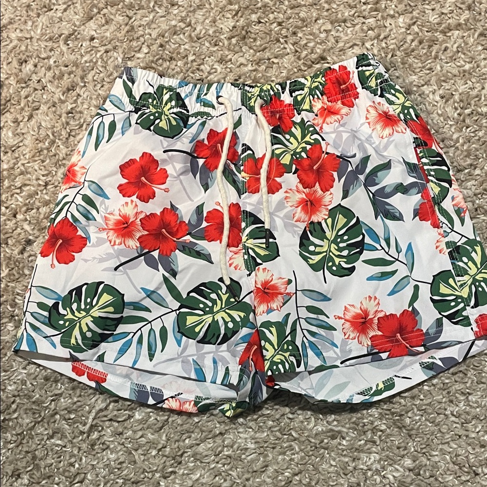 Tropical Floral Men's Swim Trunks